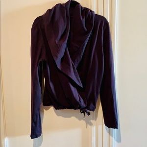 Lululemon deep purple wrap cardigan. Size 8